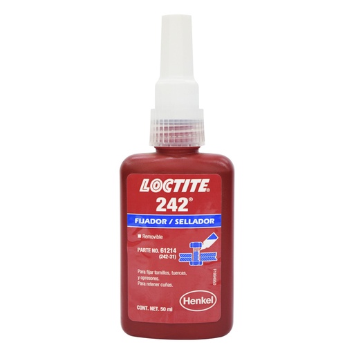 [HC61957] LOCTITE FIJADOR DE ROSCAS REMOVIBLE 50ML 242-31