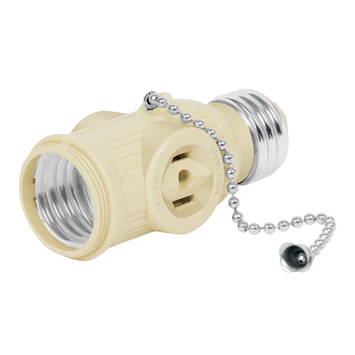 [HC63738] VOLTECH PORTALAMPARA POBA-17 VOLTECH LADRON CADENA MARFIL