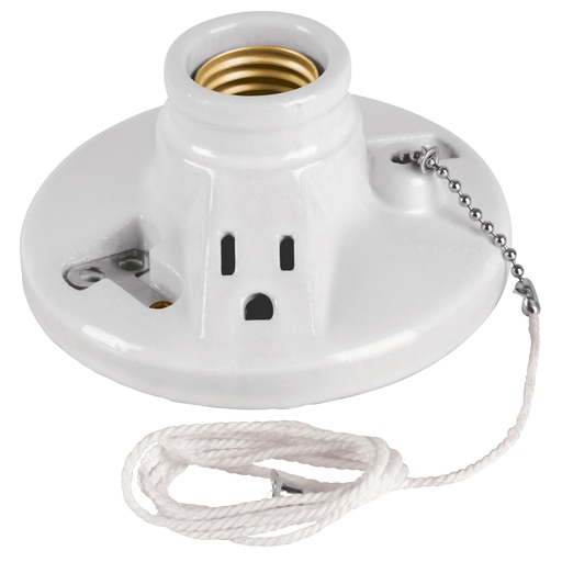 [HC63736] VOLTECH PORTALAMPARA POPO-20 VOLTECH D/PORCELANA C/LADRON Y