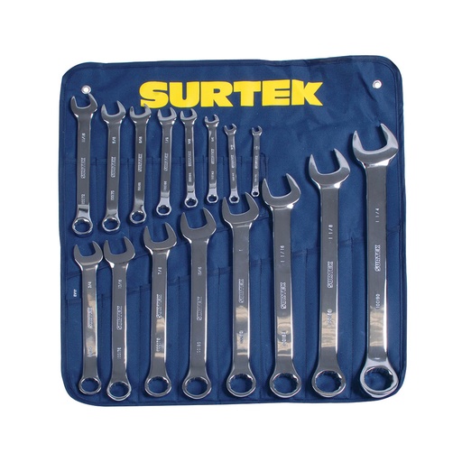 [HC62089] SURTEK JGO LLAVES COMB STD P ESP 16PZ STK