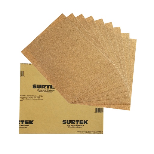 [HC64368] SURTEK LIJA PARA MADERA PAPEL CABINET GRANO 120 LMC120