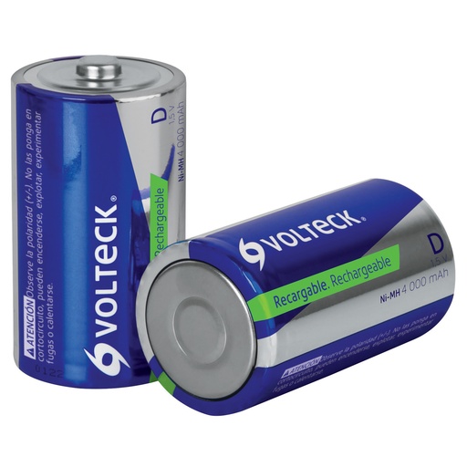 [HC63724] VOLTECH PILA RE-D VOLTECH RECARGABLE 4000MAH 2PZA LARGA DURA