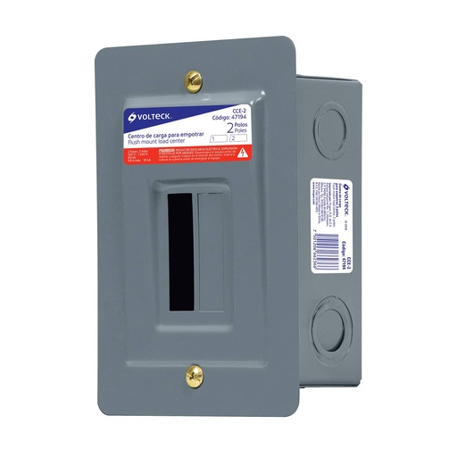 [HC61329] VOLTECH CENTRO D/CARGA 50A CCE-2 VOLTECH EMPOTRABLE 2 POLOS