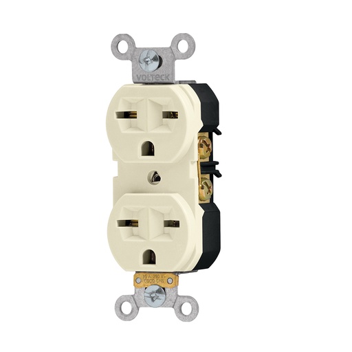 [HC62339] VOLTECH CONTACTO CODO-CHS VOLTECH DUPLEX CARA D/CHINO