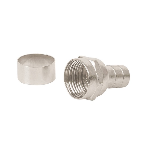 [HC61355] VOLTECH CONECTOR CAMPANA COCO-6C VOLTECH P/CABLE RG 6 4PZA