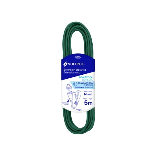 [HC61394] VOLTECH EXTENSION ED-5V 5M VOLTECH ELECTRICA DOMESTICA VERDE