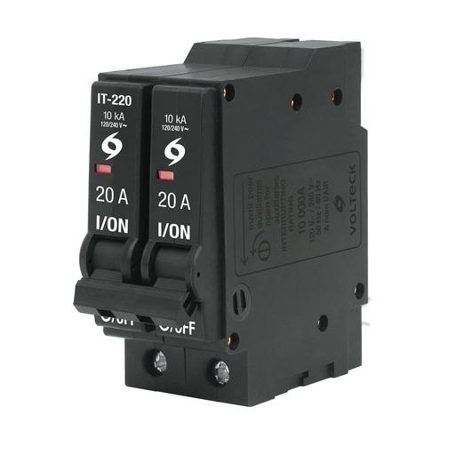 [HC61078] VOLTECH INTERRUPTOR IT-220 20A VOLTECH TERMOMAGNETICO 2 POLO