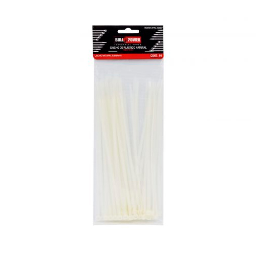 [HC91258] BULL POWER CINCHO-COLLARIN    50PZ NATURAL 3.6X200MM