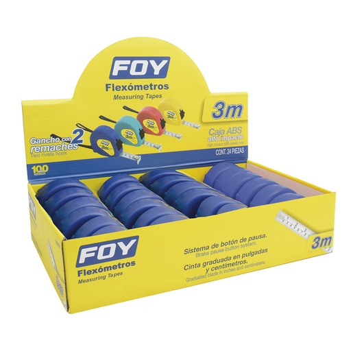 [HC92728] FOY FLEXOMETRO 142129 3MX1/2  AZUL