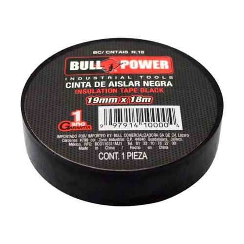 [HC91230] BULL POWER CINTA AISLANTE     19MMX18MT NEGRA