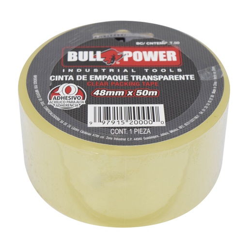 [HC91233] BULL POWER CINTA EMPAQUE      TRANSPARENTE 2"X50M