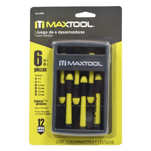 [HC88587] MAXTOOL DESARMADOR 307501  6PZRELOJERO