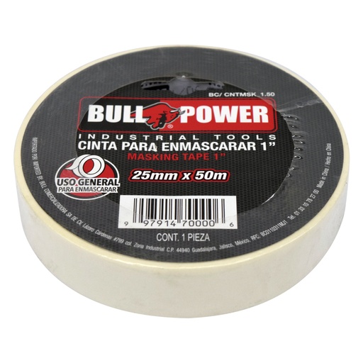 [HC91240] BULL POWER MASKING TAPE 1"X50MT