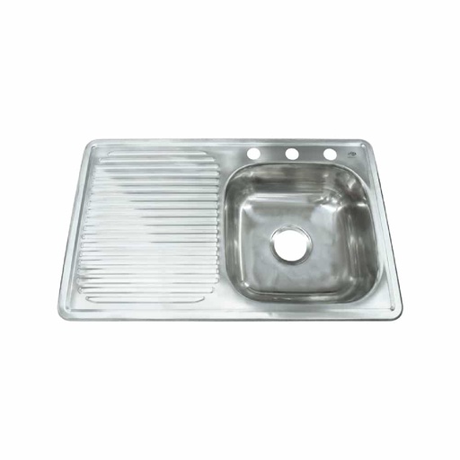 [ANBT1010] ANBEC TARJA 1PILA 1ESC IZQ    78X48CM X6" 8" INOX C/HERRAJE