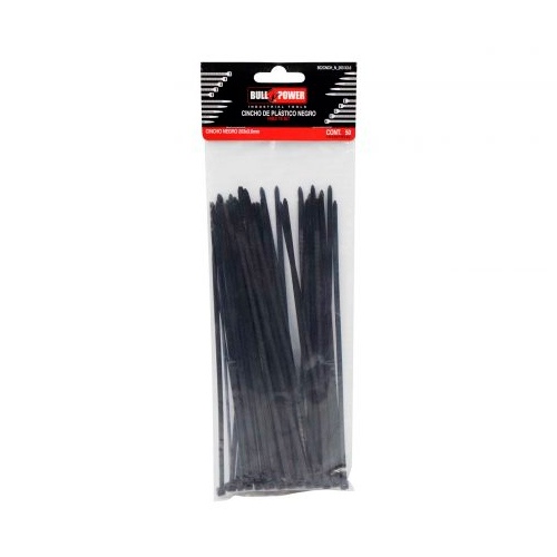 [HC91259] BULL POWER CINCHO-COLLARIN    50PZ NEGRO 3.6X203MM