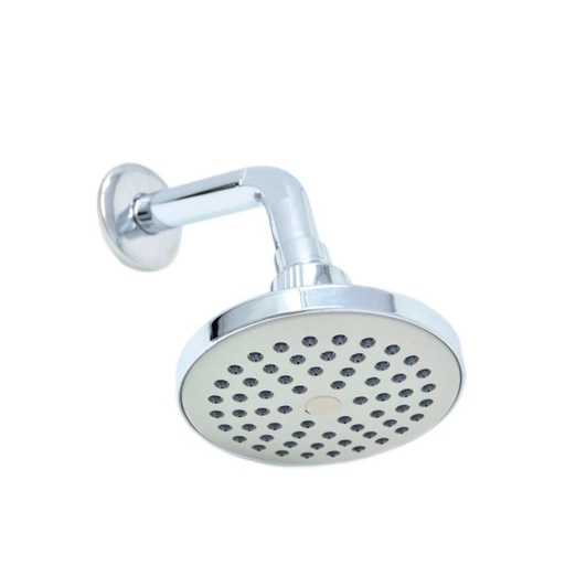 [HC88554] AKSI REGADERA 114801  4" PLASTICA C/BRAZO Y CHAP