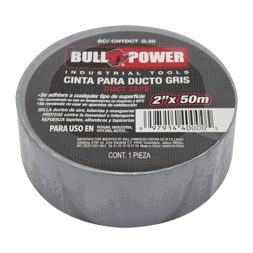 [HC91237] BULL POWER CINTA P/DUCTO 2"X50MT