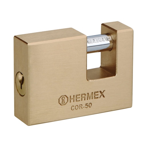 [HC13527] HERMEX CANDADO COR-50 50MM ANTIPALANCA CUERPO DE LATON