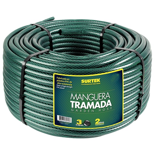 [HC11885] SURTEK MANGUERA M1T100 1" TRAMADA VERDE ROLLO 100M