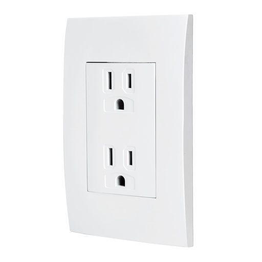 [HC96659] VOLTECH CONTACTO CODO-OB VOLTECHDUPLEX 2 POLOS LINEA OSLO BC