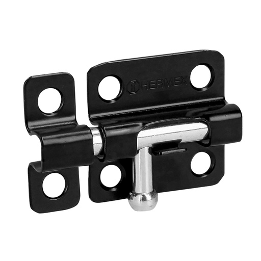 [HC14249] HERMEX PASADOR DE BARRIL 2"   NEGRO AC P/PUERTA PAS-26