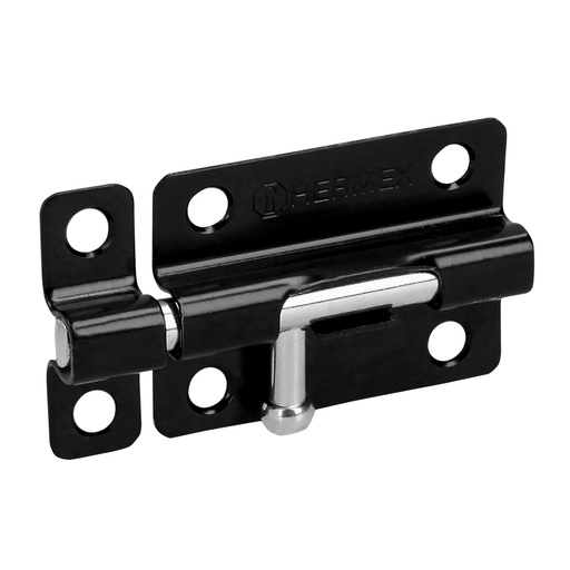 [HC21177] HERMEX PASADOR DE BARRIL 3"   NEGRO AC P/PUERTA PAS-36