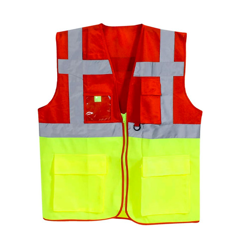 [HC93313] DOGOTULS CHALECO QB3040 ROJO GDE BICOLOR A/VISIBILIDAD