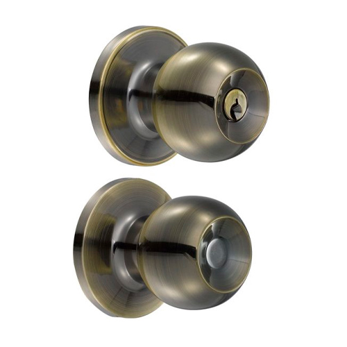 [HC110236] LOCK CERRADURA POMO RECAMARA  LATON ANT BOLA 13PO