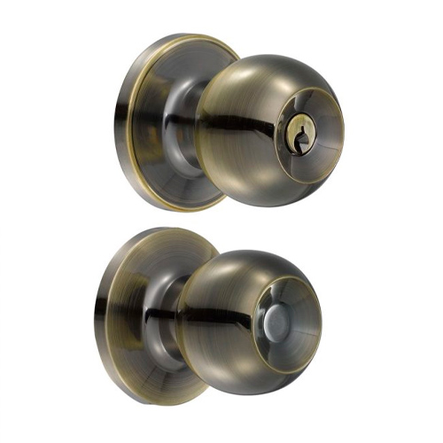 [HC110237] LOCK CERRADURA POMO BAÑO      LATON ANT BOLA 14PO