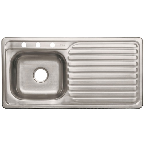 [HC96454] FOSET TARJA 1PILA 1ESC IZQ    100X51CM INOX EMP