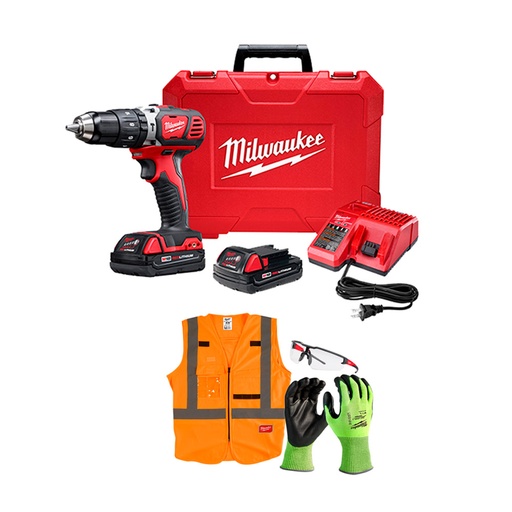 [HC94572] MILWAUKEE ROTOMARTILLO        2607-22CT+CHALECO+GUANTES +LEN