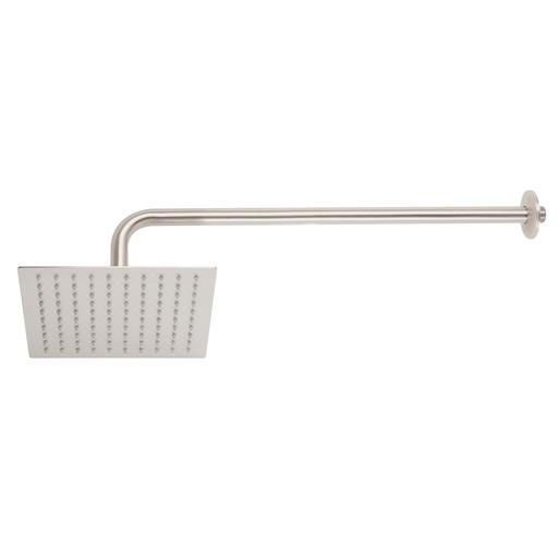 [HC95513] FOSET REGADERA R-308N 8" A INOX C/BRAZO SATINADO