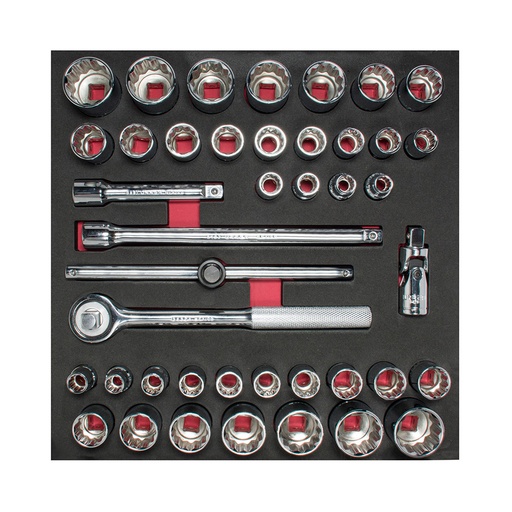 [HC95663] URREA JGO DE DADOS CH203 1/2 42PZ ACCSESORIOS METRICOS