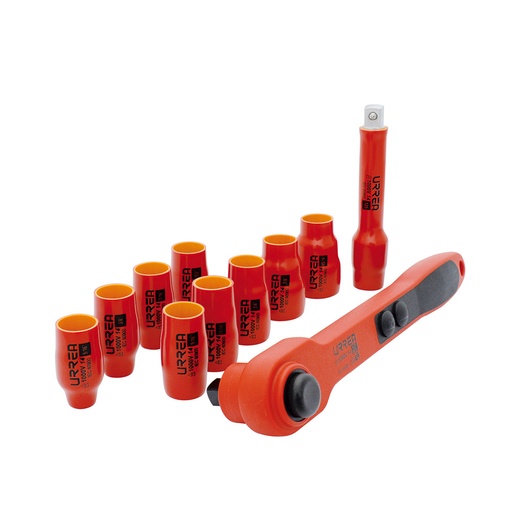 [HC94250] URREA JGO DADOS Y ACC 11PZ    1/2 P/1000V MET AISLADO 5400MV