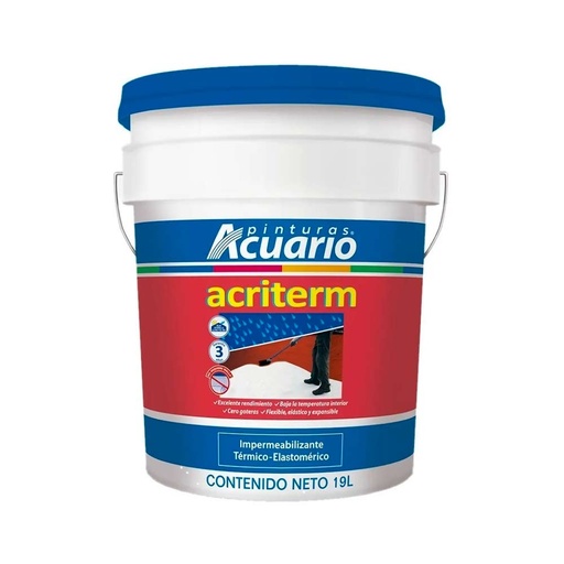 [HC94317] IMPERMEABILIZANTE ACRITERM    ROJO 3 ANOS 19L