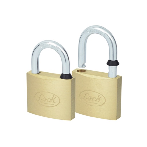 [HC96921] LOCK CANDADO LATON 2PZ 40MM   CORTO 13CA