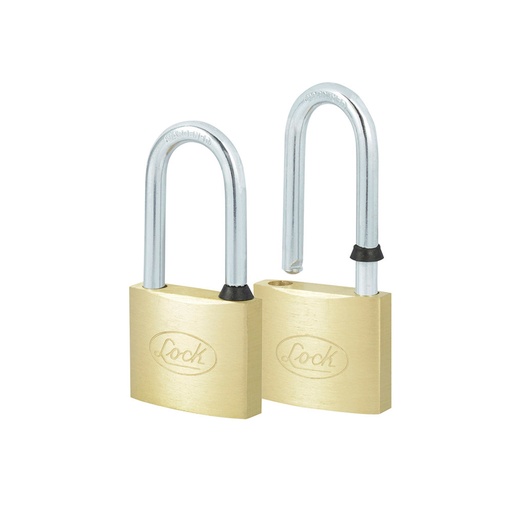 [HC96923] LOCK CANDADO LATON 2PZ 40MM   LARGO 14CA
