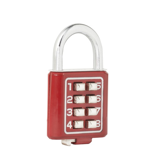 [HC95385] LOCK CANDADO DIGITAL 35MM     CROMO ROJO CORTO C27R35