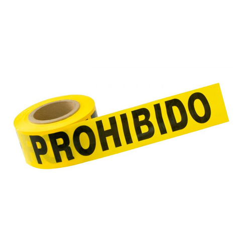 [HC96254] SURTEK CINTA BARRICADA        PROHIBIDO 3"X100MT AMAR