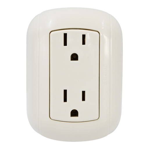 [HC94617] BTICINO TOMA CORRIENTE P38 2P+T OVAL DUPLEX SOBREPONER