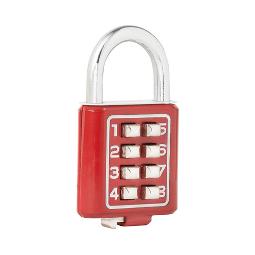 [HC95380] LOCK CANDADO DIGITAL 40MM     CROMO ROJO CORTO C27R40