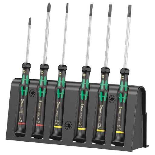 [HC112468] WERA JGO DESARMADORES 2035/6 A 6PZ KRAFTFORM MICRO USO ELECT