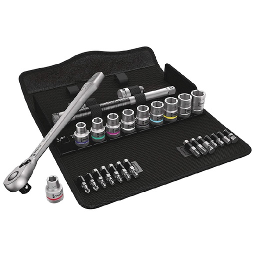 [HC112476] WERA JGO MATRACA1/2"+ACC 8100 SC11 28PZ  ZYKLOP MET SWITCH