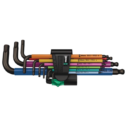 [HC112483] WERA JGO LLAVES ALLEN 950/9 9PZ MET HEX-PLUS MULTICOLOR