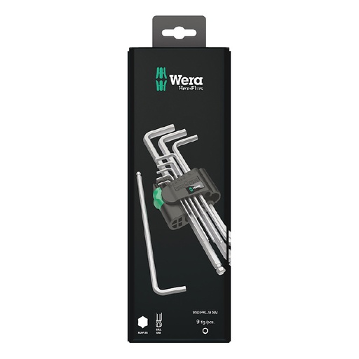 [HC112484] WERA JGO LLAVES ALLEN 950/9 9PZ MET HEX-PLUS CROM MATE