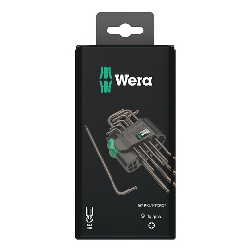[HC112488] WERA JGO LLAVES ALLEN 967/9 9PZ TORX TX BLACKLASER