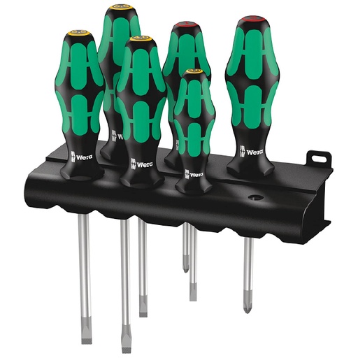 [HC112461] WERA JGO DESARMADORES 334/6 6PZ KRAFTFORM PLUS LASERTIP