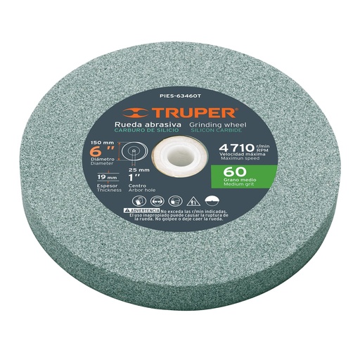 [HC14274] TRUPER RUEDA ABRASIVA PIES-63460TGRANO 60 P/ESMERIL