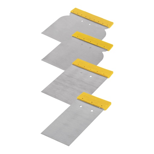 [HC95204] PRETUL CUÑA DE ACERO 4PZ      C/MANGO PLASTICO CUN-4P