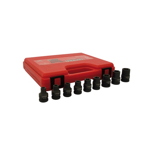 [HC15149] URREA JGO DADOS IMP 1/2 TORX 74300 9PZ
